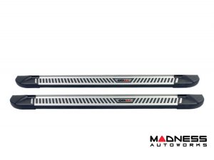 FIAT 500X Side Steps - PIRAMITLINE Running Boards - Silver / Black